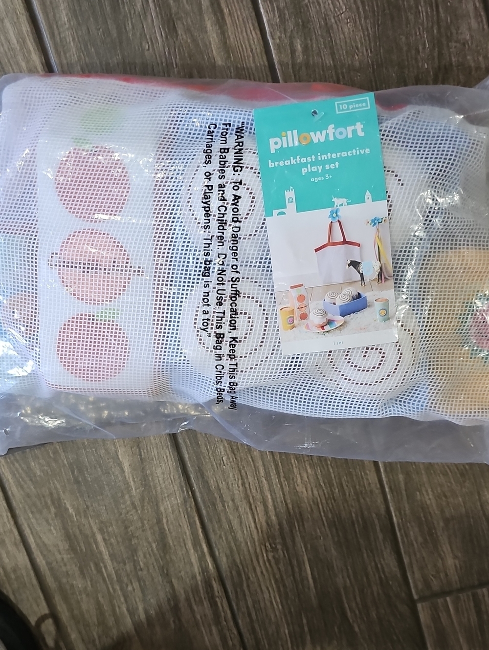 Pillowfort Play Breakfast Set - Teal, White, Pink Accents